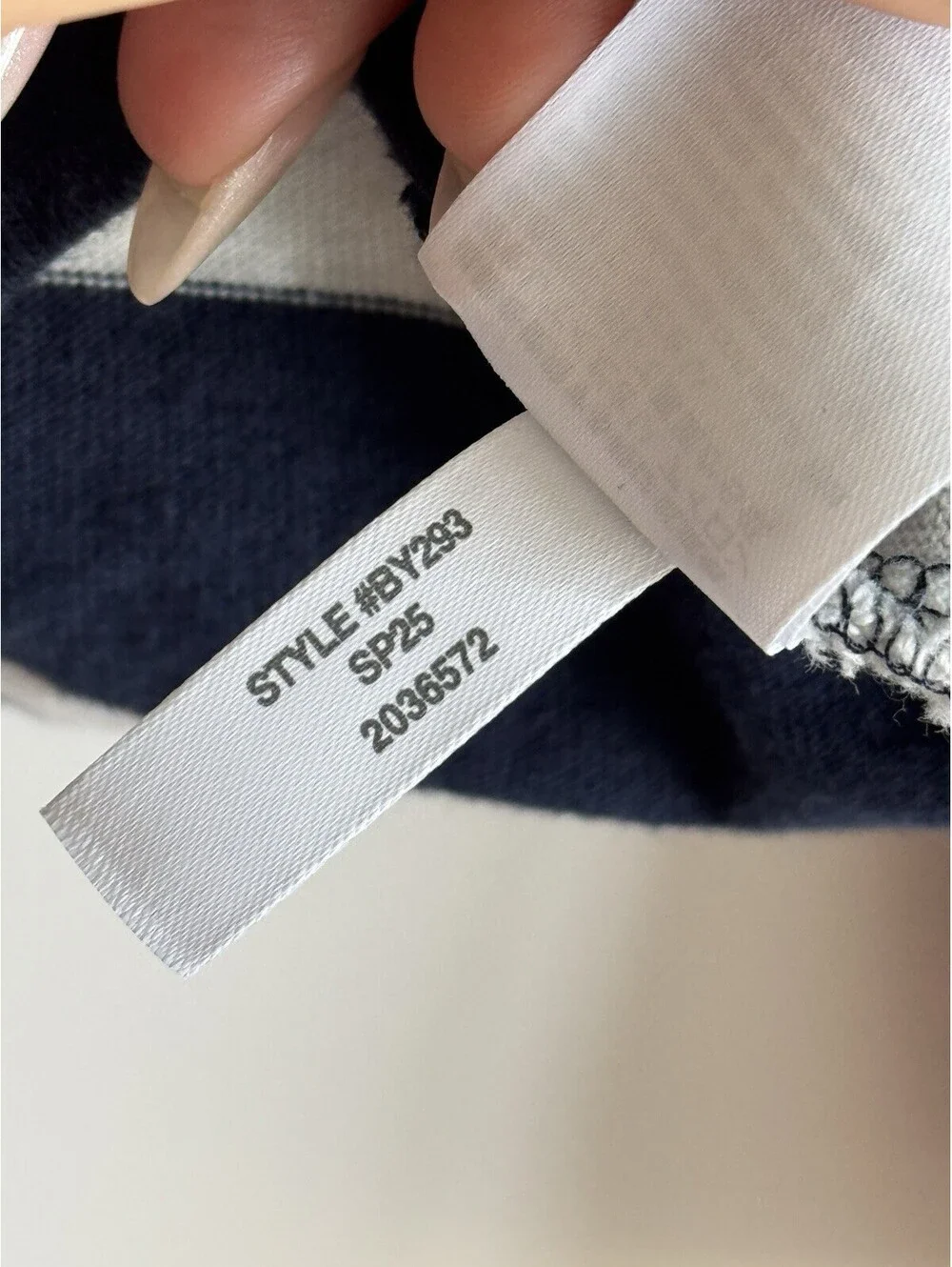 J.Crew Mariner Cloth Boatneck Top Navy White Stripe Long Sleeve Cotton L